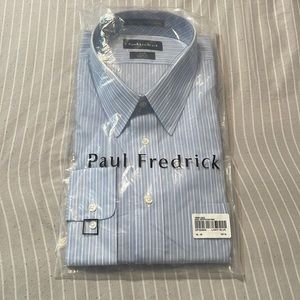 NWT Paul Frederick light blue dress shirt.  18x36.